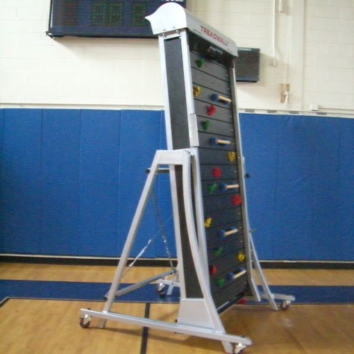 School gym with Treadwall climbing wall